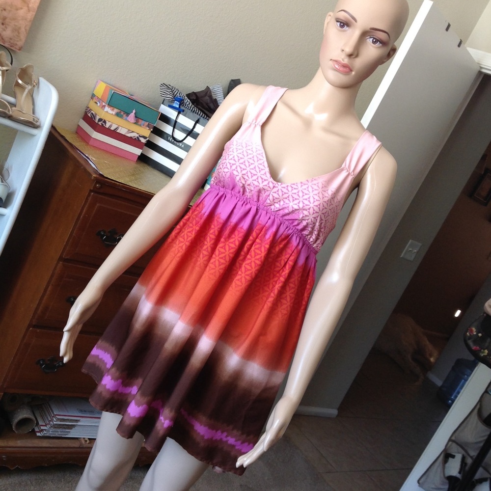 Roxy open back flowy dress F018